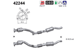 Katalysator rechts für AUDI SKODA VW A6 C5 Avant SUPERB I PASSAT B5 Variant B5.5