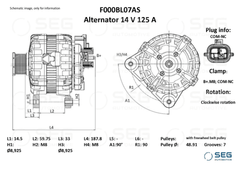 Lichtmaschine Generator für DACIA DUSTER