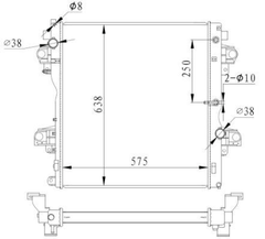 Kühler Motorkühlung für TOYOTA LAND CRUISER PRADO VAN