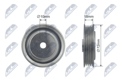 Umlenk Führungsrolle Keilriemen für HONDA SUBARU CIVIC VI Fastback Stufenheck