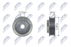 Spannrolle Keilrippenriemen für SUBARU SUZUKI JUSTY III IGNIS I II JIMNY