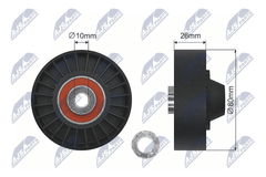Umlenk Führungsrolle Keilrippenriemen für ALFA ROMEO FIAT LANCIA 145 146 147