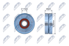 Spannrolle Keilrippenriemen für CHRYSLER JEEP VOYAGER IV CHEROKEE
