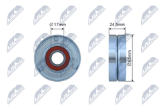 Spannrolle Keilrippenriemen für AUDI SEAT SKODA VW A1 Sportback A3 Cabriolet