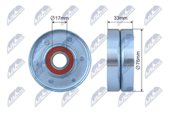 Spannrolle Keilrippenriemen für HONDA ACCORD VII Tourer CR-V III
