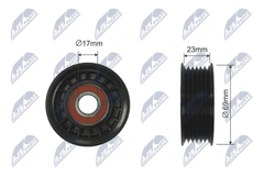 Spannrolle Keilrippenriemen für FORD MAZDA VOLVO C-MAX FOCUS II Turnier