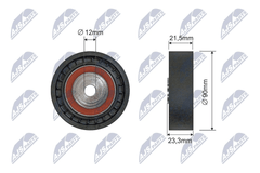 Spannrolle Keilrippenriemen für TOYOTA AVENSIS Liftback Kombi CARINA E VI