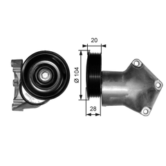 Riemenspanner Keilrippenriemen für FORD MAZDA FIESTA IV PUMA COURIER