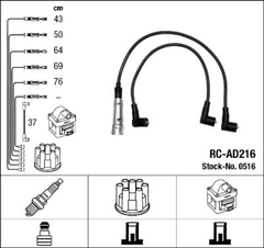 Zündleitungssatz für AUDI VW 80 B4 Stufenheck Avant 90 B2 B3 100 C3 C4 200