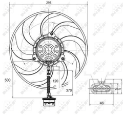 Lüfter Motorkühlung für SEAT SKODA VW CORDOBA IBIZA III FABIA I Stufenheck