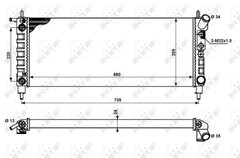Kühler Motorkühlung für OPEL CORSA B