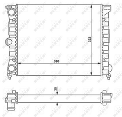 Kühler Motorkühlung für SEAT VW TERRA Kasten/Kombi DERBY PASSAT B2 Variant