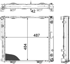 Kühler Motorkühlung für MERCEDES-BENZ 124 Stufenheck T-Model Coupe E-KLASSE