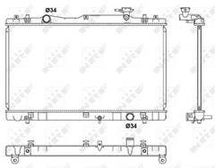 Kühler Motorkühlung für SUZUKI KIZASHI