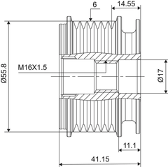 Lichtmaschine Generatorfreilauf für AUDI FORD MITSUBISHI SEAT SKODA VW A1