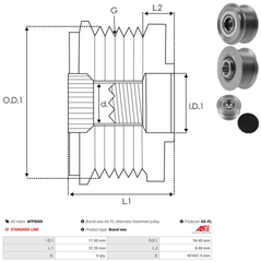 Lichtmaschine Generatorfreilauf für FORD