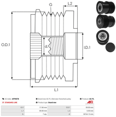 Lichtmaschine Generatorfreilauf für FORD