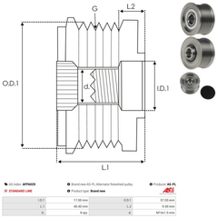 Lichtmaschine Generatorfreilauf für FIAT