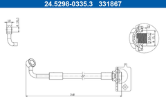 Bremsschlauch Vorderachse rechts für HYUNDAI i10 II Stufenheck