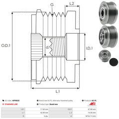 Lichtmaschine Generatorfreilauf für VW
