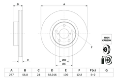 2x Bremsscheibe Vorderachse für SUBARU BRZ FORESTER IMPREZA Stufenheck Station