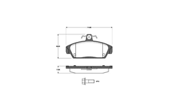 Bremsbelagsatz Scheibenbremse Vorderachse für MG ROVER TF MGF 100 / METRO
