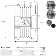 Lichtmaschine Generatorfreilauf für FORD