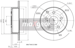 2x Bremsscheibe Hinterachse für TOYOTA AVENSIS Stufenheck Kombi