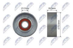 Spannrolle Keilrippenriemen für MAZDA 2 3 Stufenheck