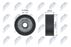 Spannrolle Keilrippenriemen für AUDI SEAT SKODA VW A2 CORDOBA IBIZA III FABIA I