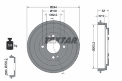 2x Bremstrommel Hinterachse für HYUNDAI BAYON i20 III