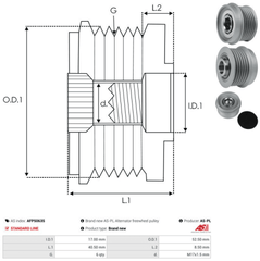 Lichtmaschine Generatorfreilauf für MITSUBISHI