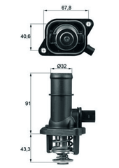Thermostat Kühlmittel für VW AUDI SKODA BORA I Variant GOLF IV V POLO III