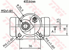 Radbremszylinder Hinterachse links für RENAULT TWINGO I