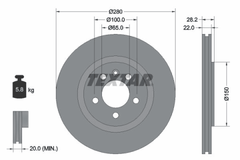 2x Bremsscheibe Vorderachse für SEAT VW TOLEDO I CORRADO GOLF III Variant