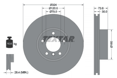 2x Bremsscheibe Vorderachse für BMW 5 Touring