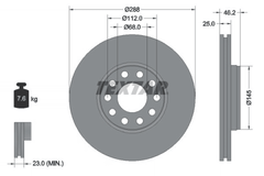 2x Bremsscheibe Vorderachse für SKODA VW SUPERB I PASSAT B5.5 Variant