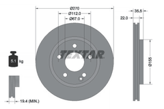 2x Bremsscheibe Vorderachse für MERCEDES-BENZ VANEO