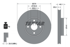 2x Bremsscheibe Vorderachse für TOYOTA COROLLA Stufenheck Kombi
