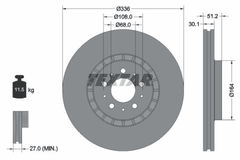 2x Bremsscheibe Vorderachse für VOLVO XC90 I VAN