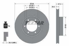 2x Bremsscheibe Vorderachse für TOYOTA LAND CRUISER PRADO