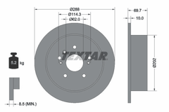 2x Bremsscheibe Hinterachse für TOYOTA LEXUS HIGHLANDER / KLUGER RX