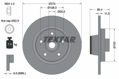 2x Bremsscheibe Hinterachse für MERCEDES-BENZ NISSAN RENAULT CITAN