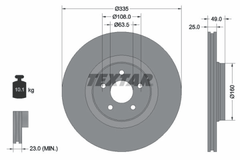 2x Bremsscheibe Vorderachse für FORD FOCUS III Turnier
