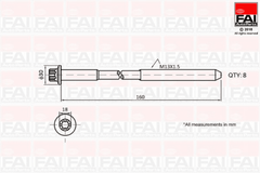 Zylinderkopfschraubensatz für CITROËN JAGUAR PEUGEOT LAND ROVER C5 III Break C6