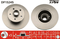 2x Bremsscheibe Vorderachse für VW TRANSPORTER T3 Kasten Pritsche/Fahrgestell