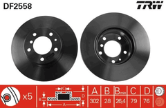 2x Bremsscheibe Vorderachse für BMW 5 Touring 7
