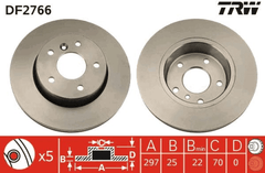 2x Bremsscheibe Vorderachse für LAND ROVER RANGE I II