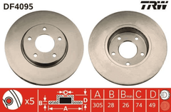 2x Bremsscheibe Vorderachse für DAIMLER JAGUAR XJ XK 8 Coupe Convertible