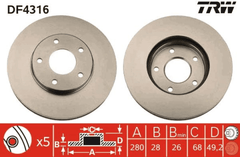 2x Bremsscheibe Vorderachse für NISSAN ALMERA TINO CEFIRO III Stufenheck MAXIMA